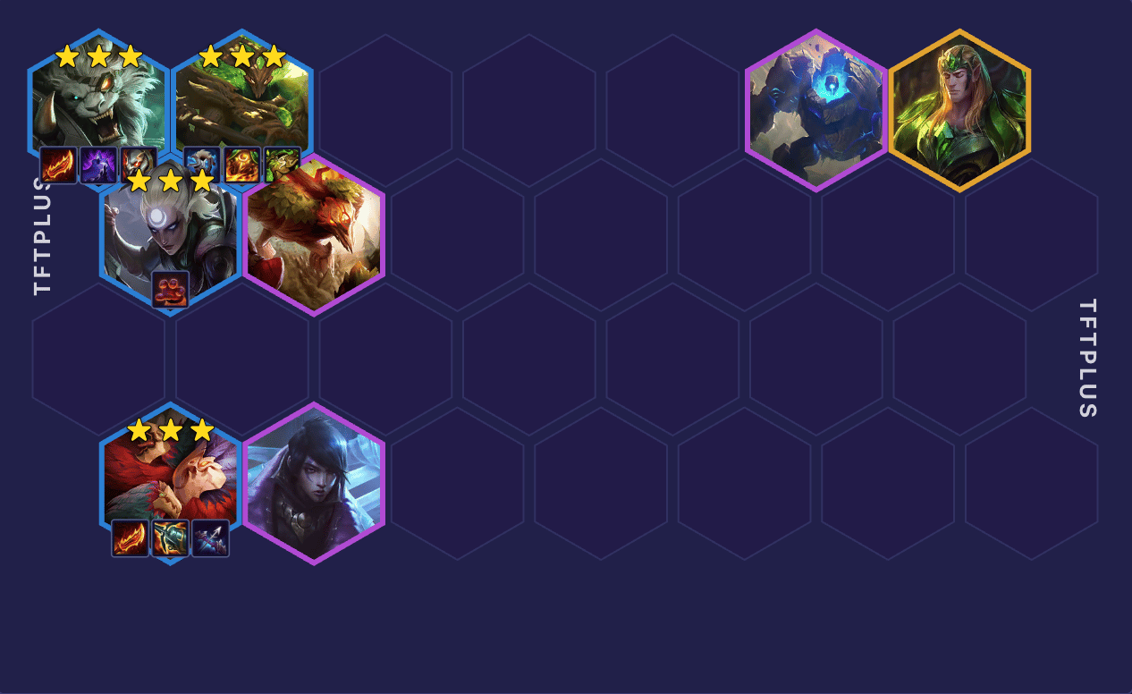 Đội hình Rengar Tiên Phong Reroll